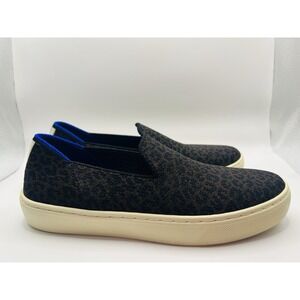 Rothy's Size 6 Original Slip On Sneakers Espresso Spot Knit Fabric Cheetah Print